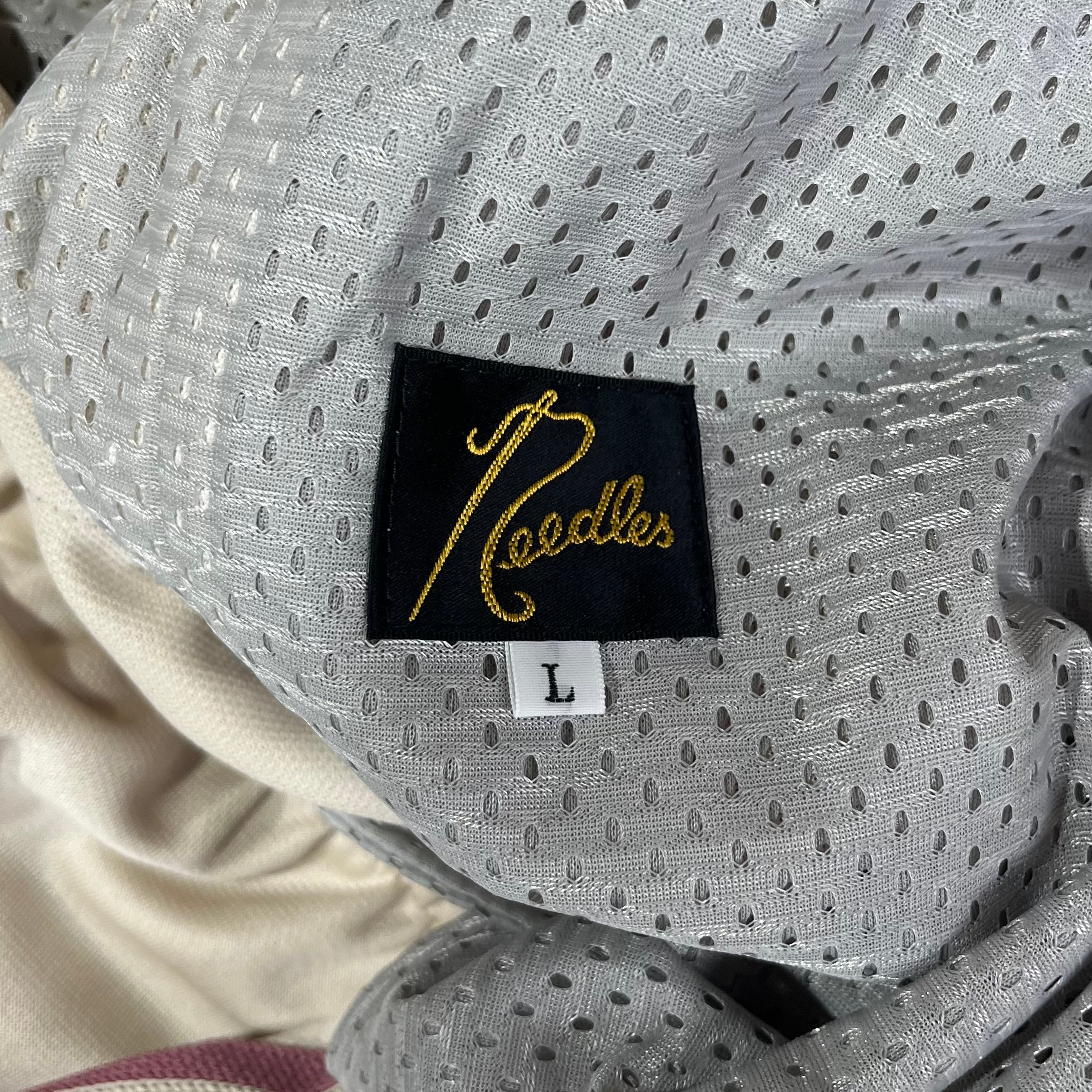 NWT Needles HD Trackpants - Cream/Pink