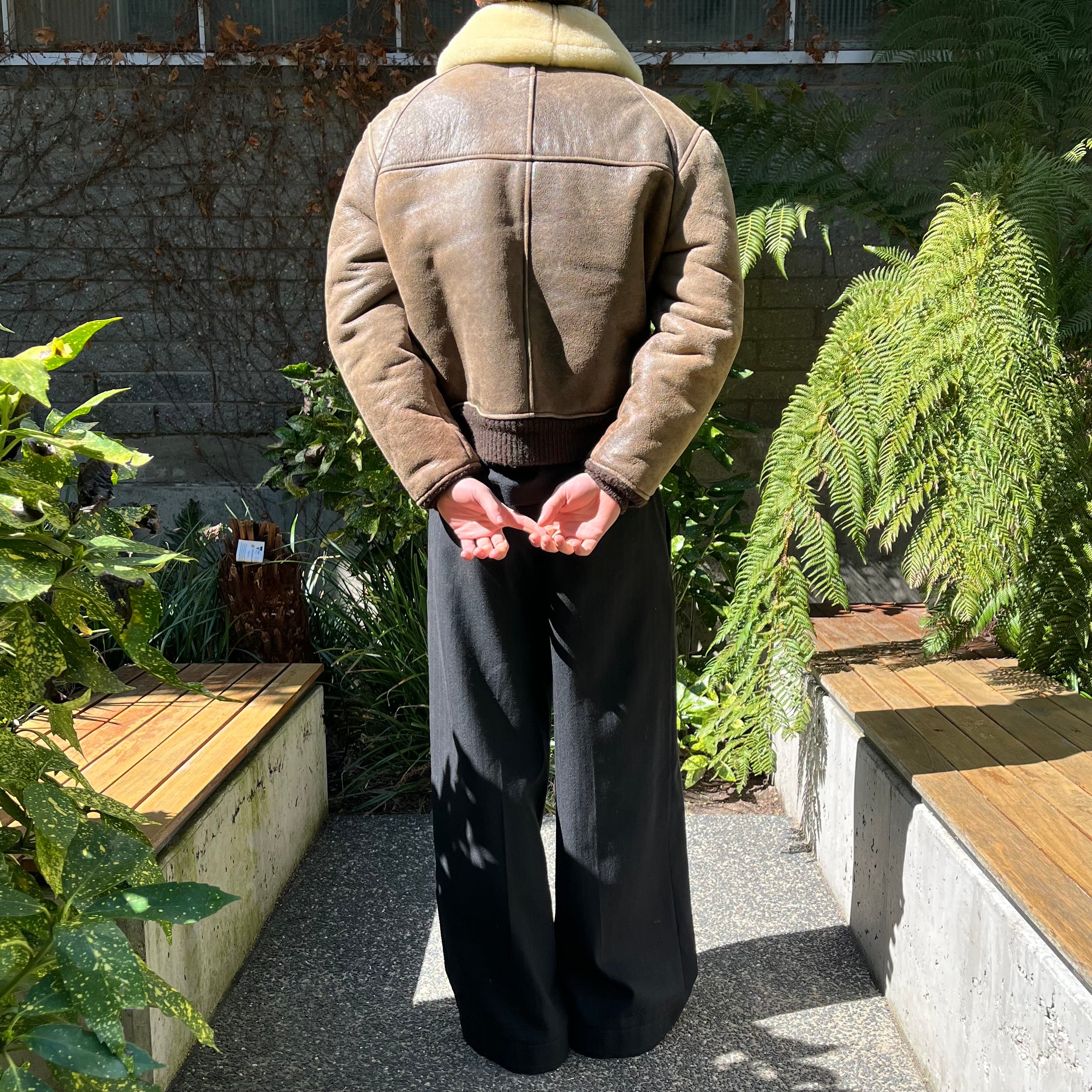 90s Avirex Sheepskin B-6 Leather Jacket