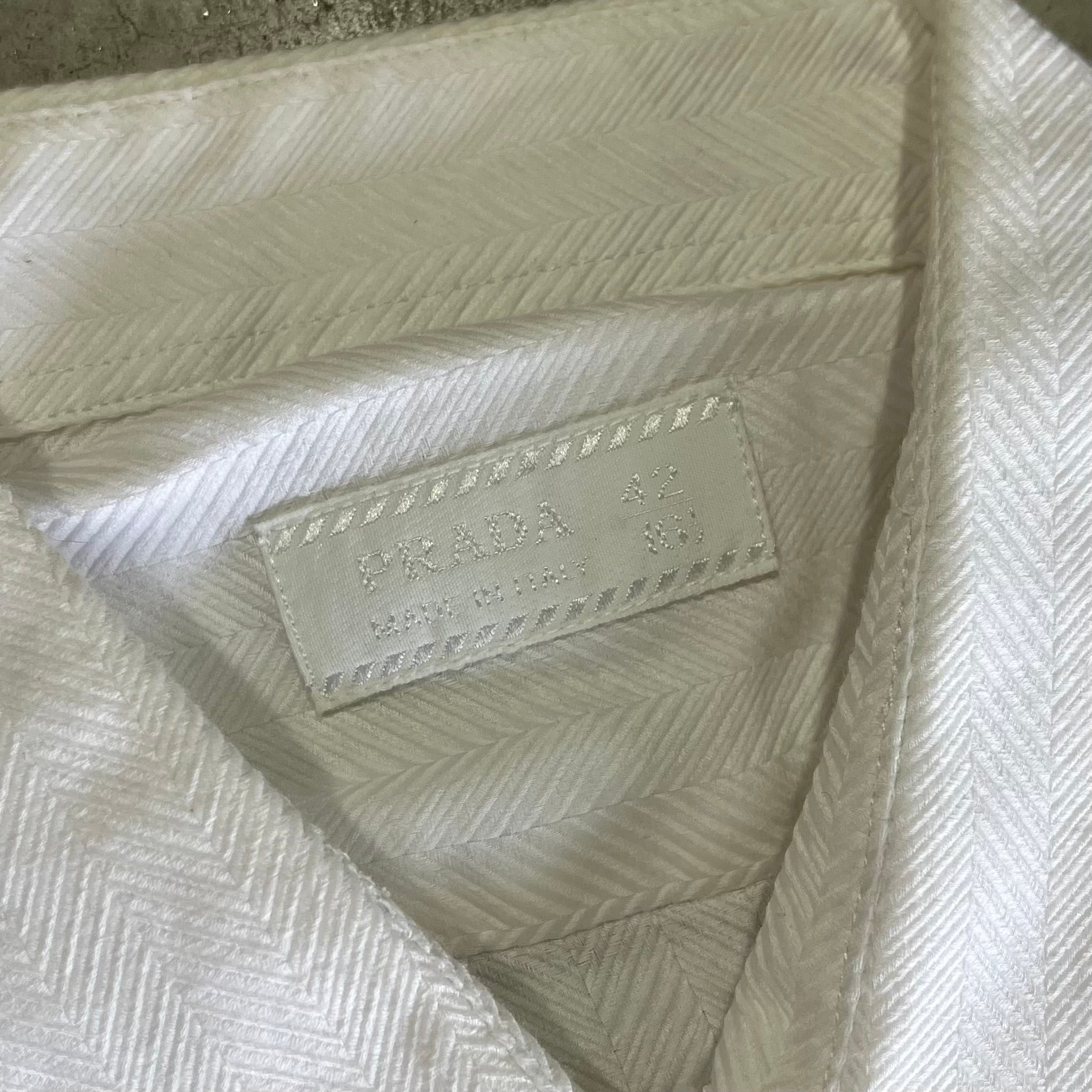 Prada Patterned Long Sleeve Button Up Shirt