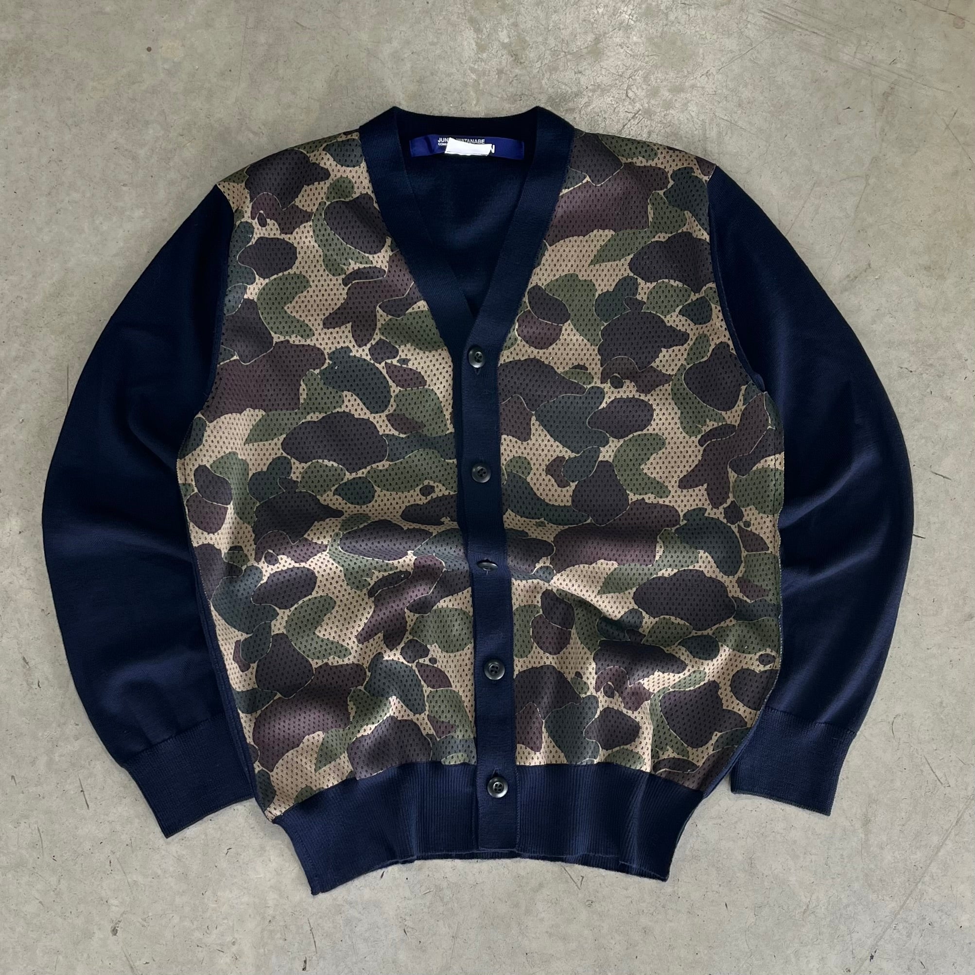 Juna Watanabe CDG Camo Cardigan