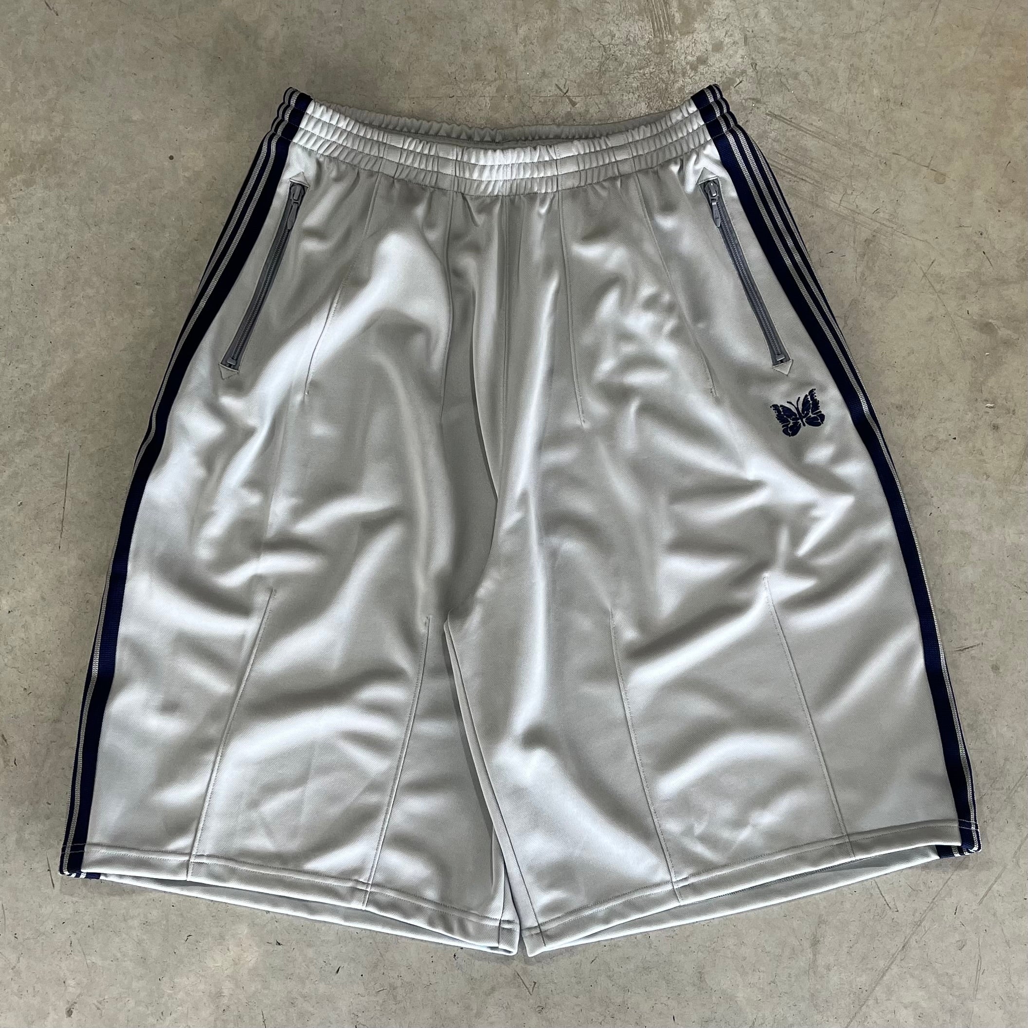 Needles HD Track Shorts - Turquoise/Navy