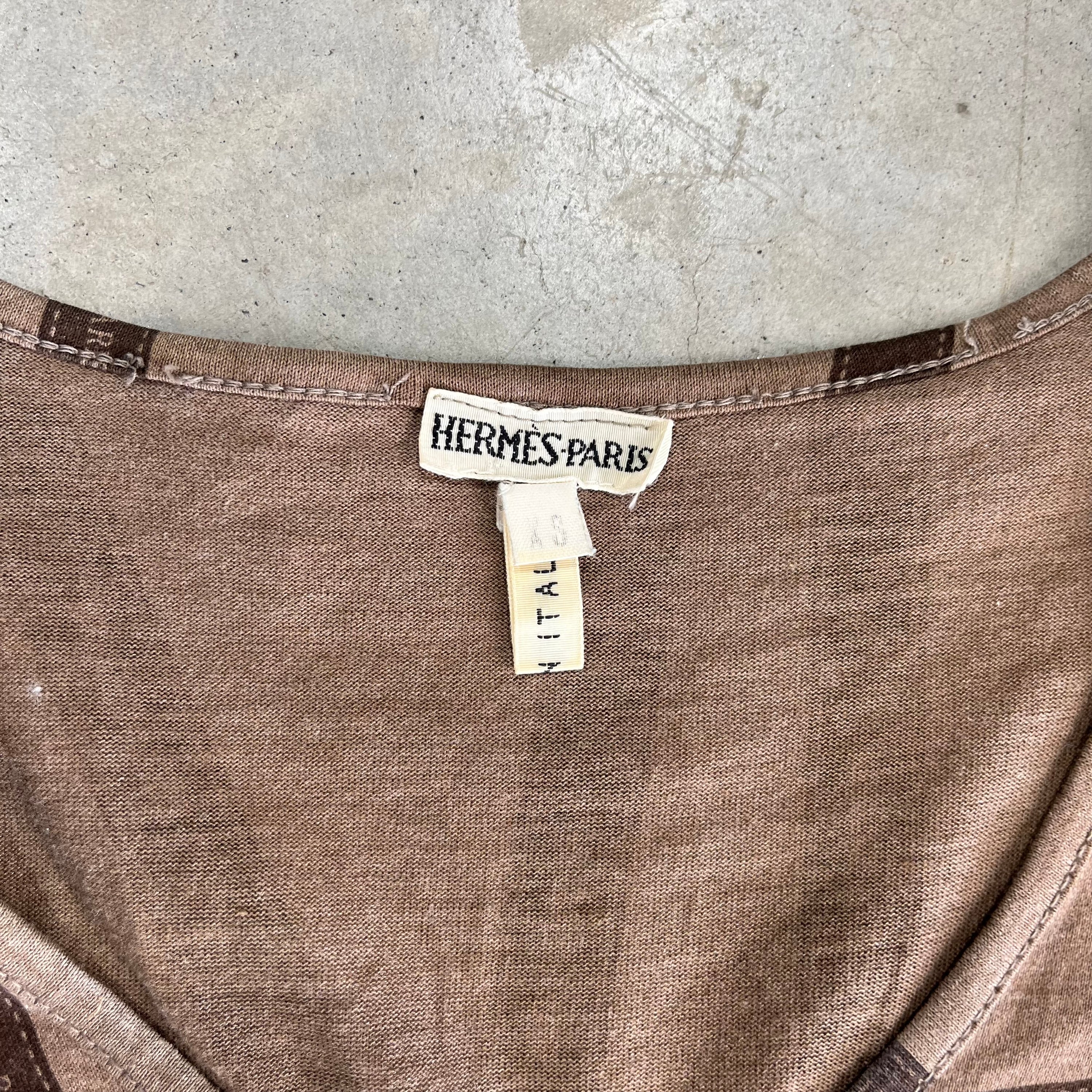 00s Hermes Ribbon Patterned Long Sleeve