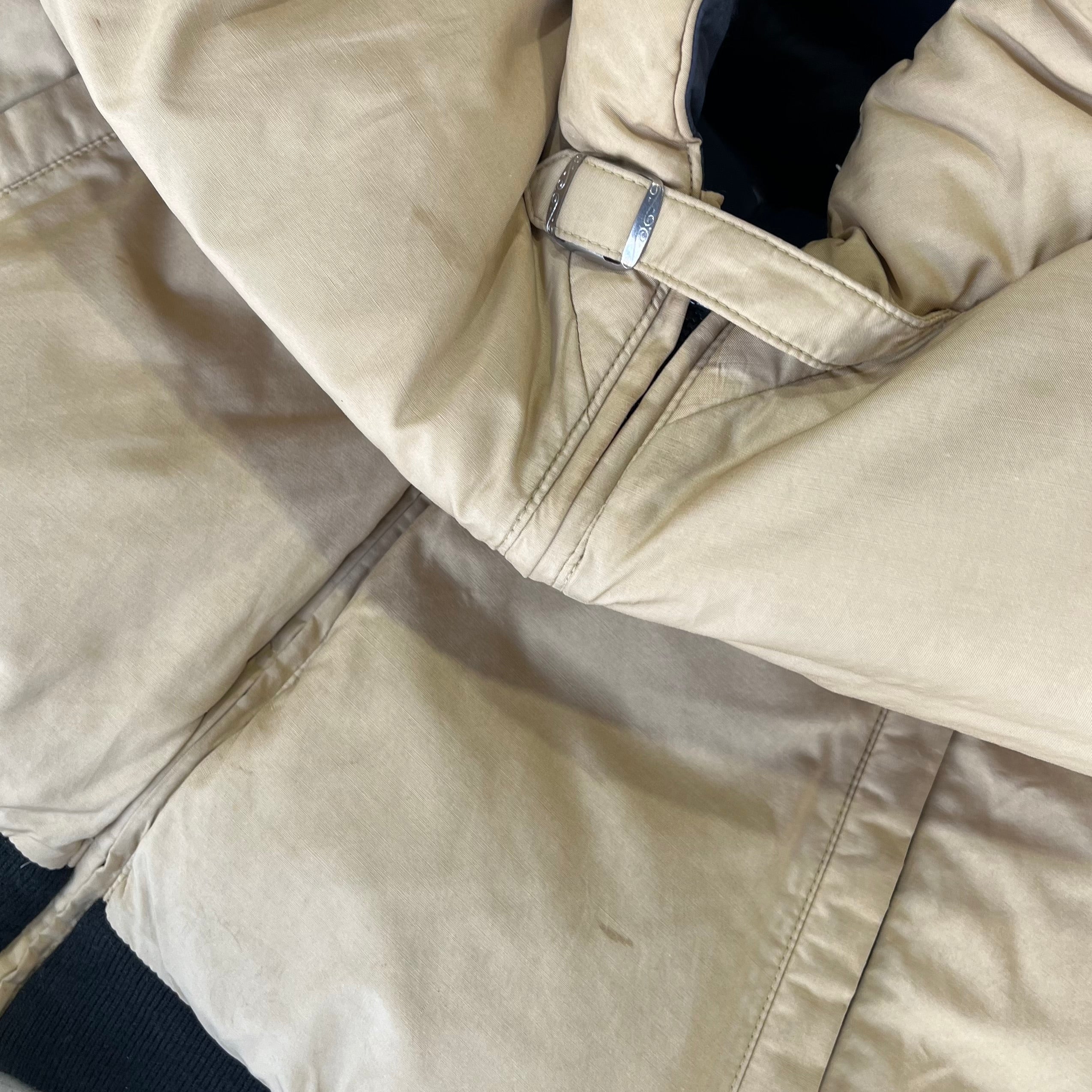 80s/90s Moncler Reversible Down Puffer Jacket - Yellow/Navy