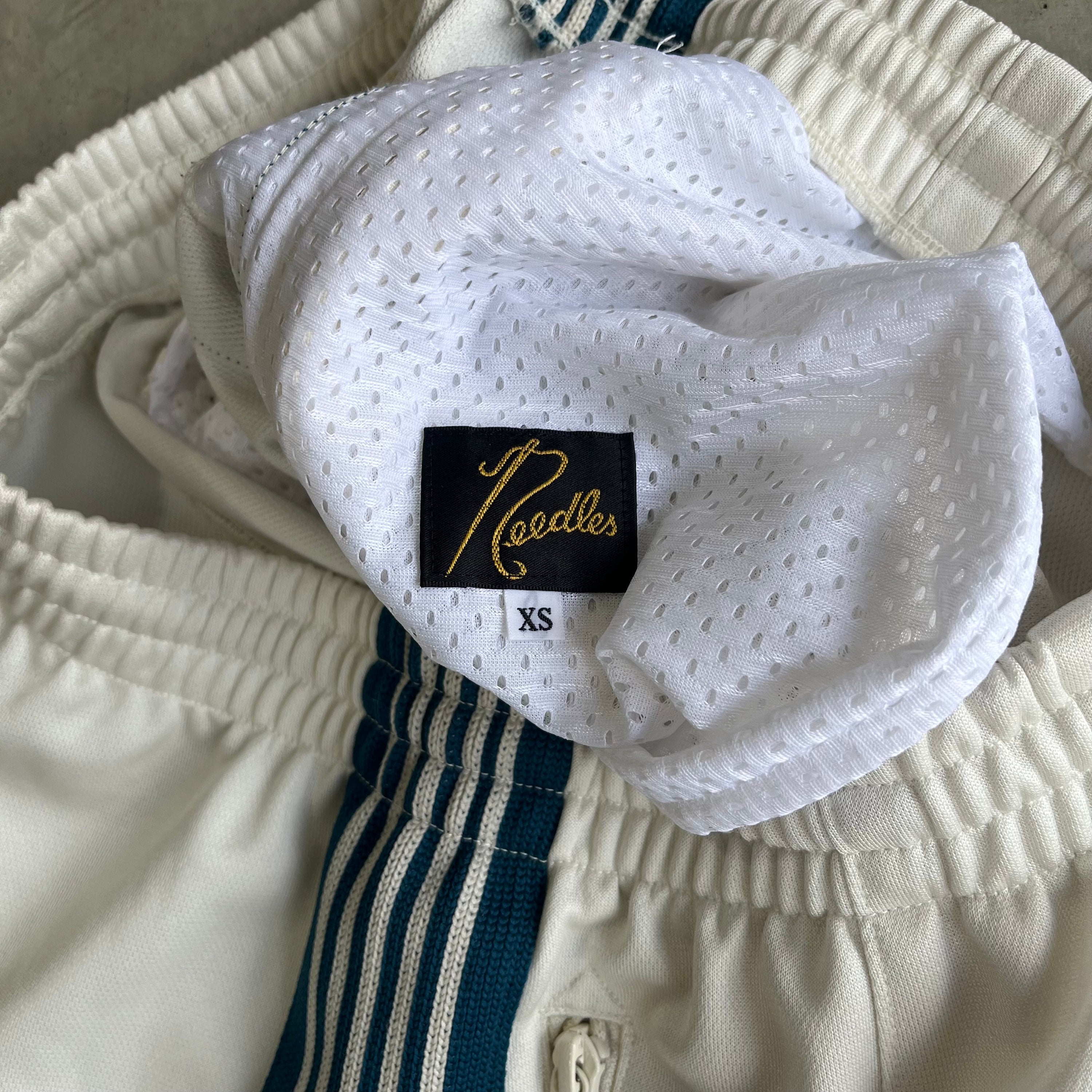 Needles HD Track Shorts - White/Blue