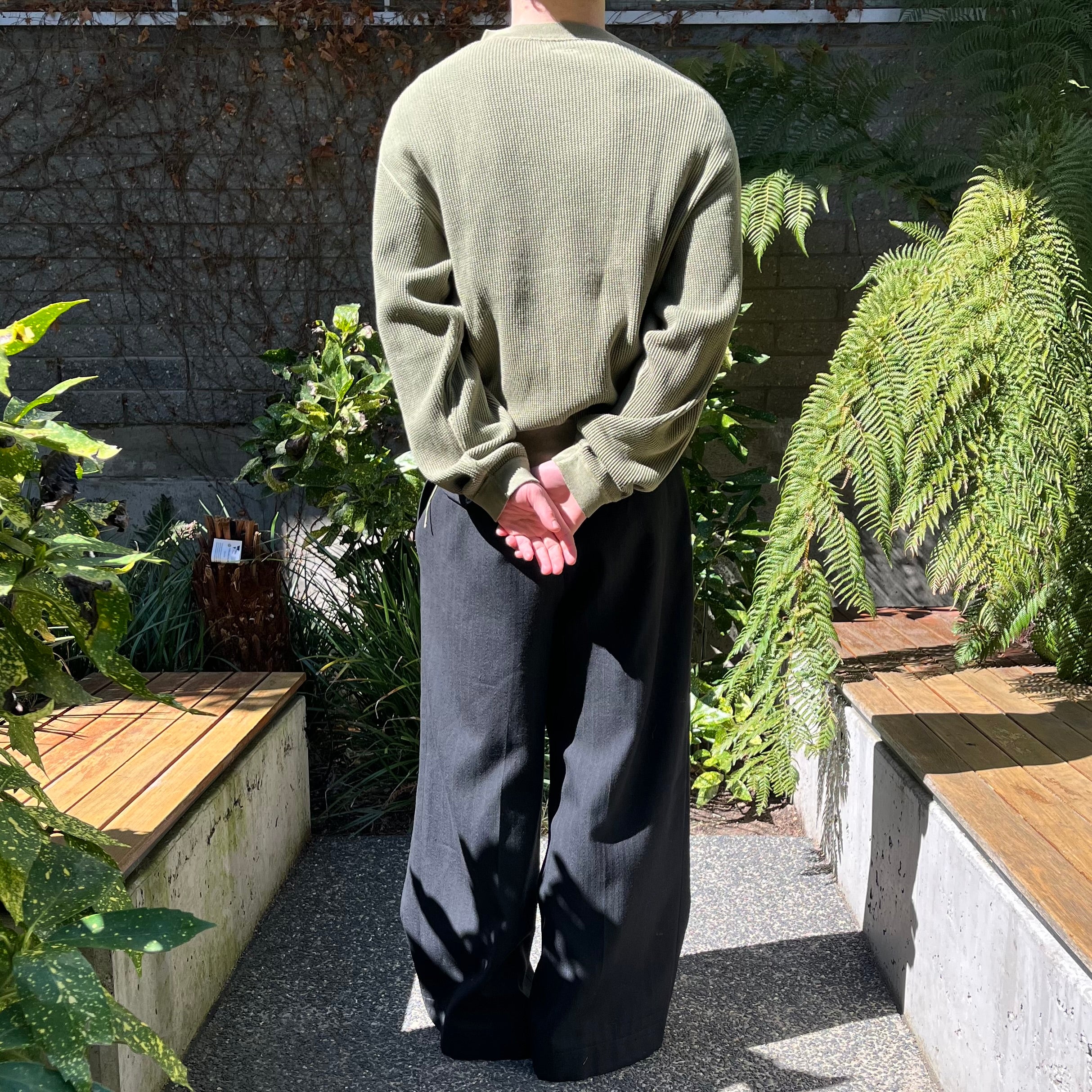 Kapital Waffle Knit Crewneck Sweatshirt