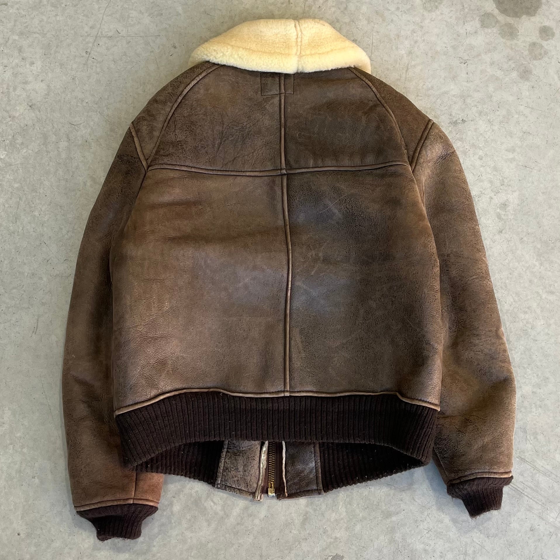90s Avirex Sheepskin B-6 Leather Jacket