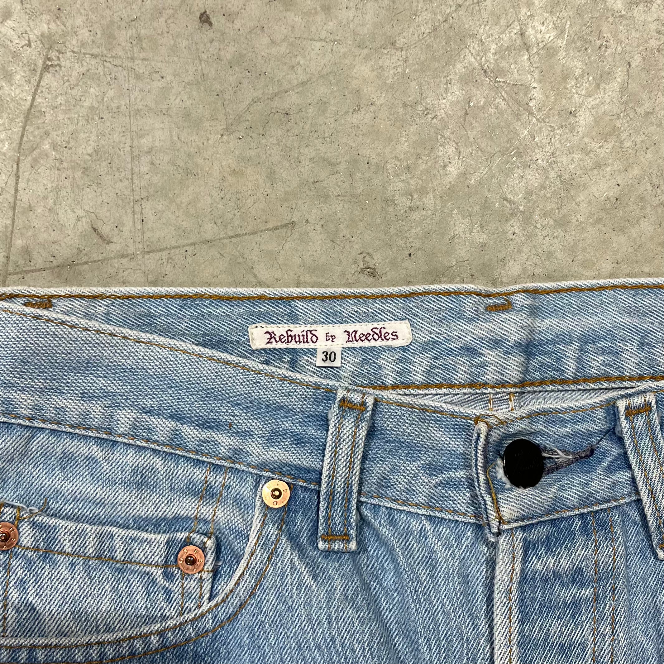 Needles Rebuild Wide Leg Flared Jeans