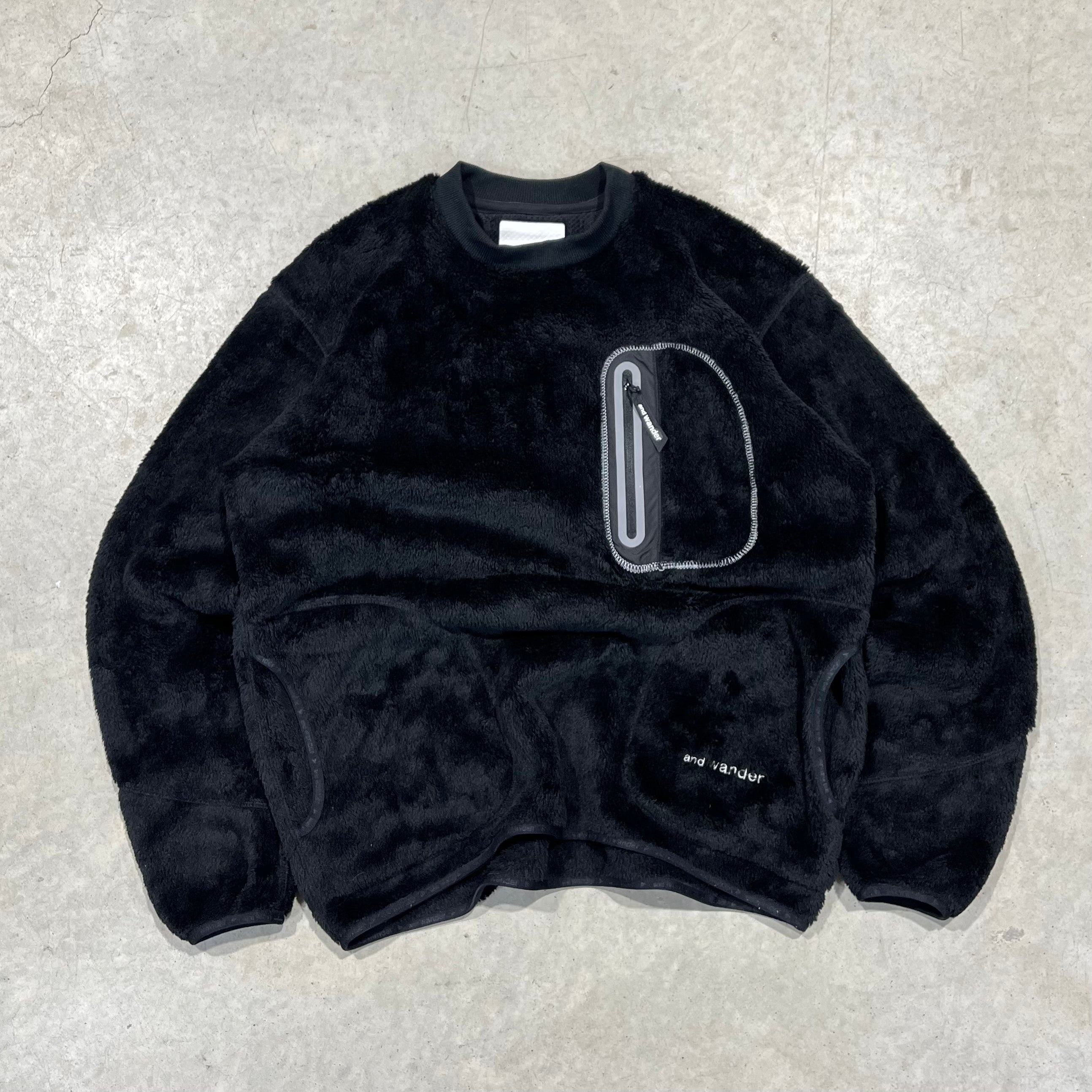 And Wander Deep Pile Fleece Crewneck