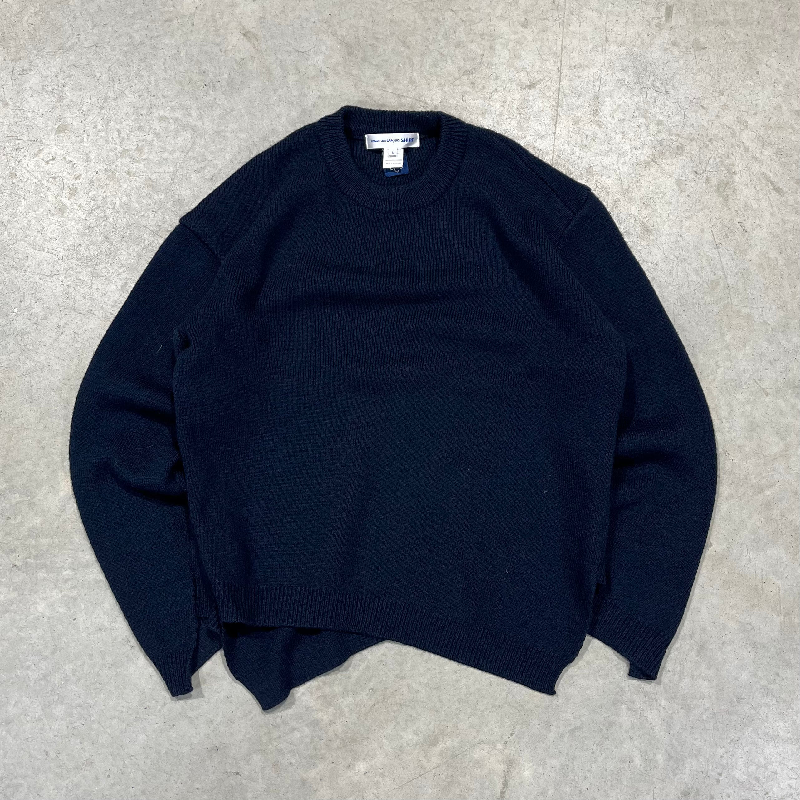 Comme Des Garcons SHIRT Asymmetrical Acrylic Knit Sweater