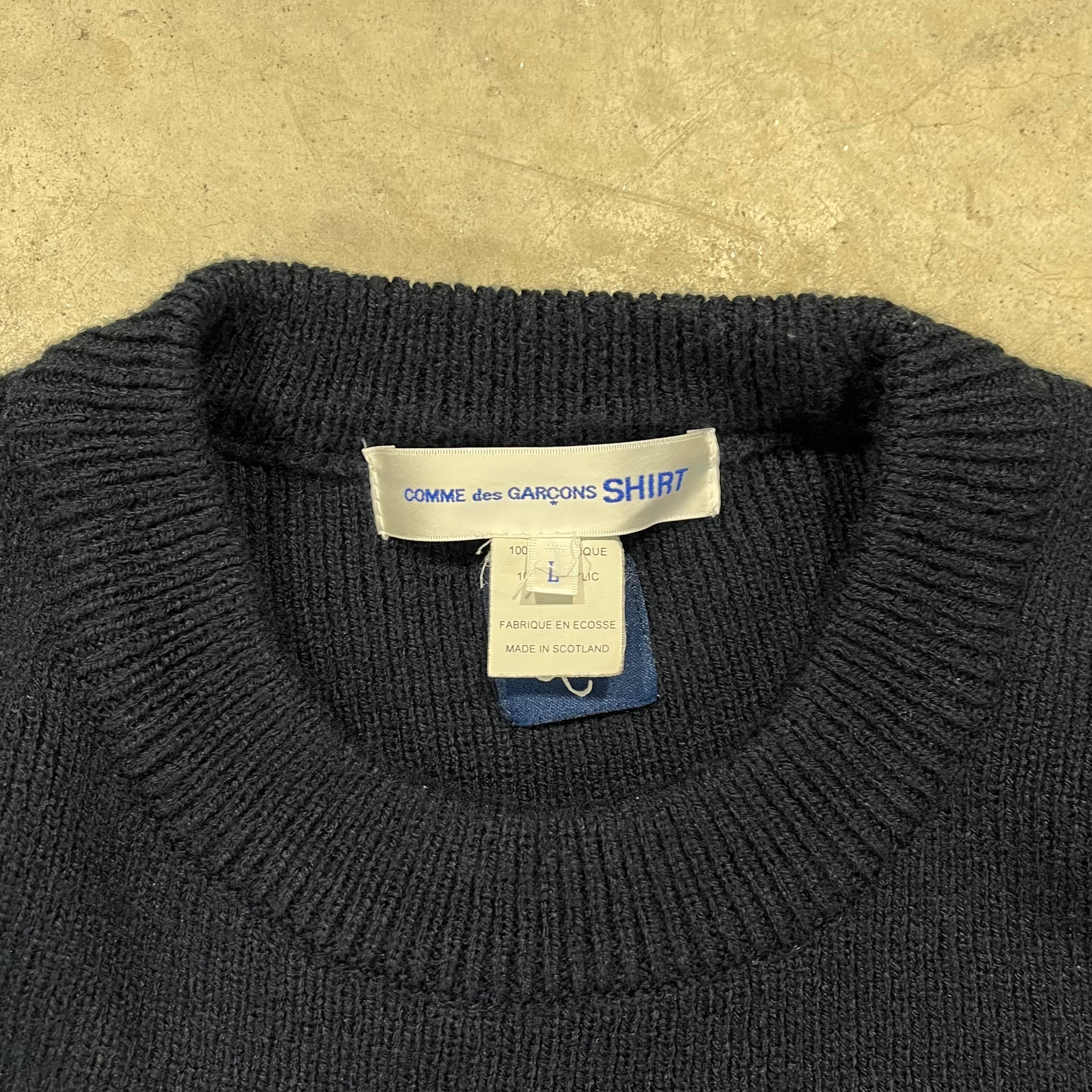 Comme Des Garcons SHIRT Asymmetrical Acrylic Knit Sweater