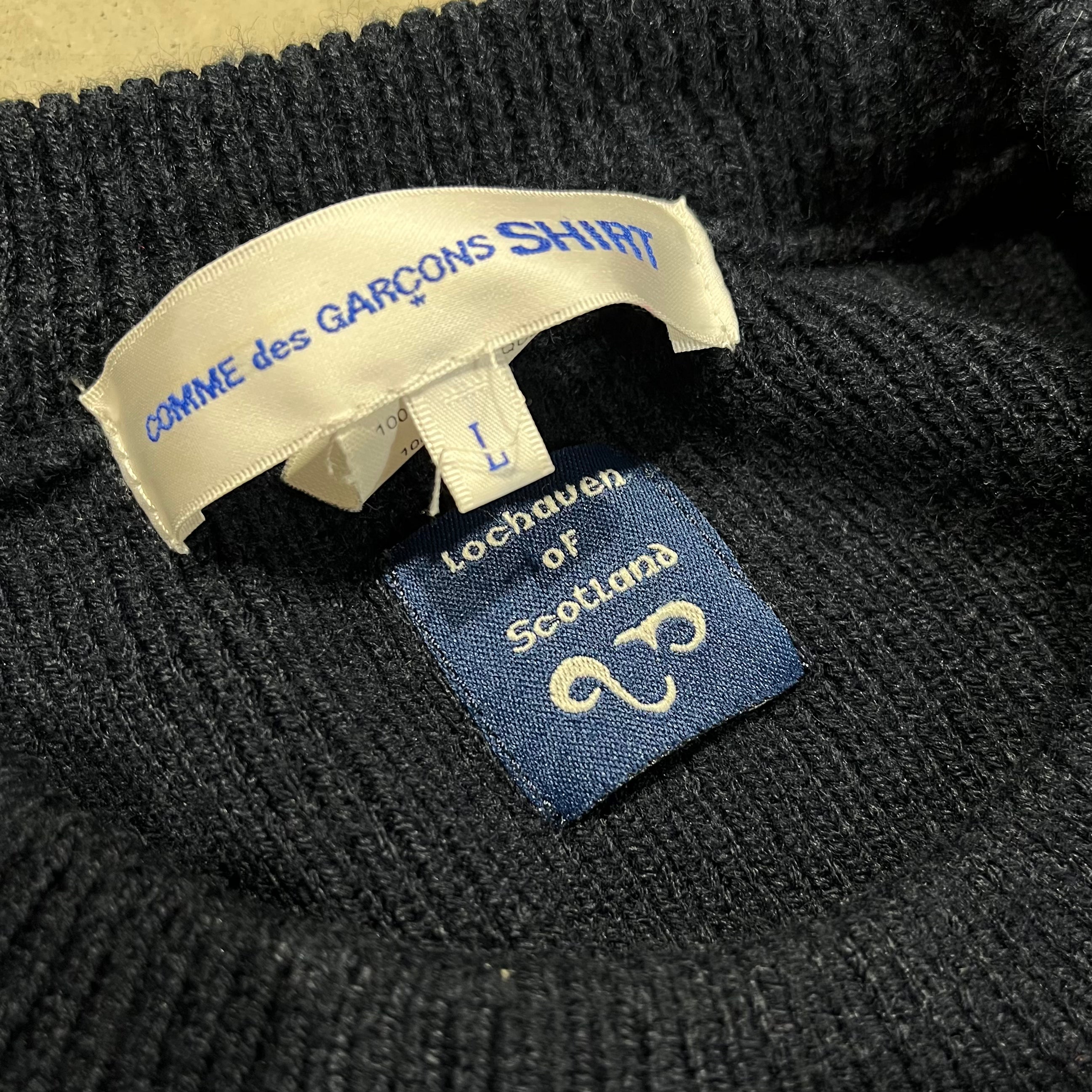 Comme Des Garcons SHIRT Asymmetrical Acrylic Knit Sweater