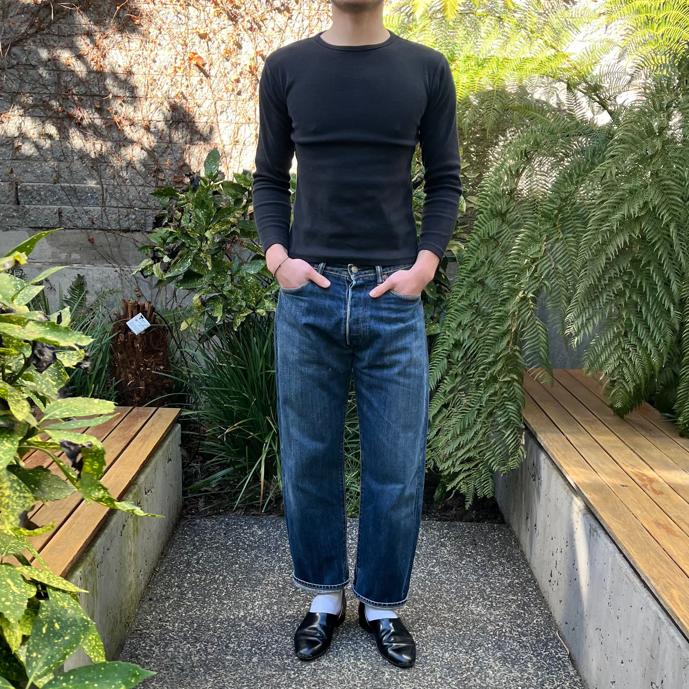 00s Evisu Selvedge Seagull Painted Jeans