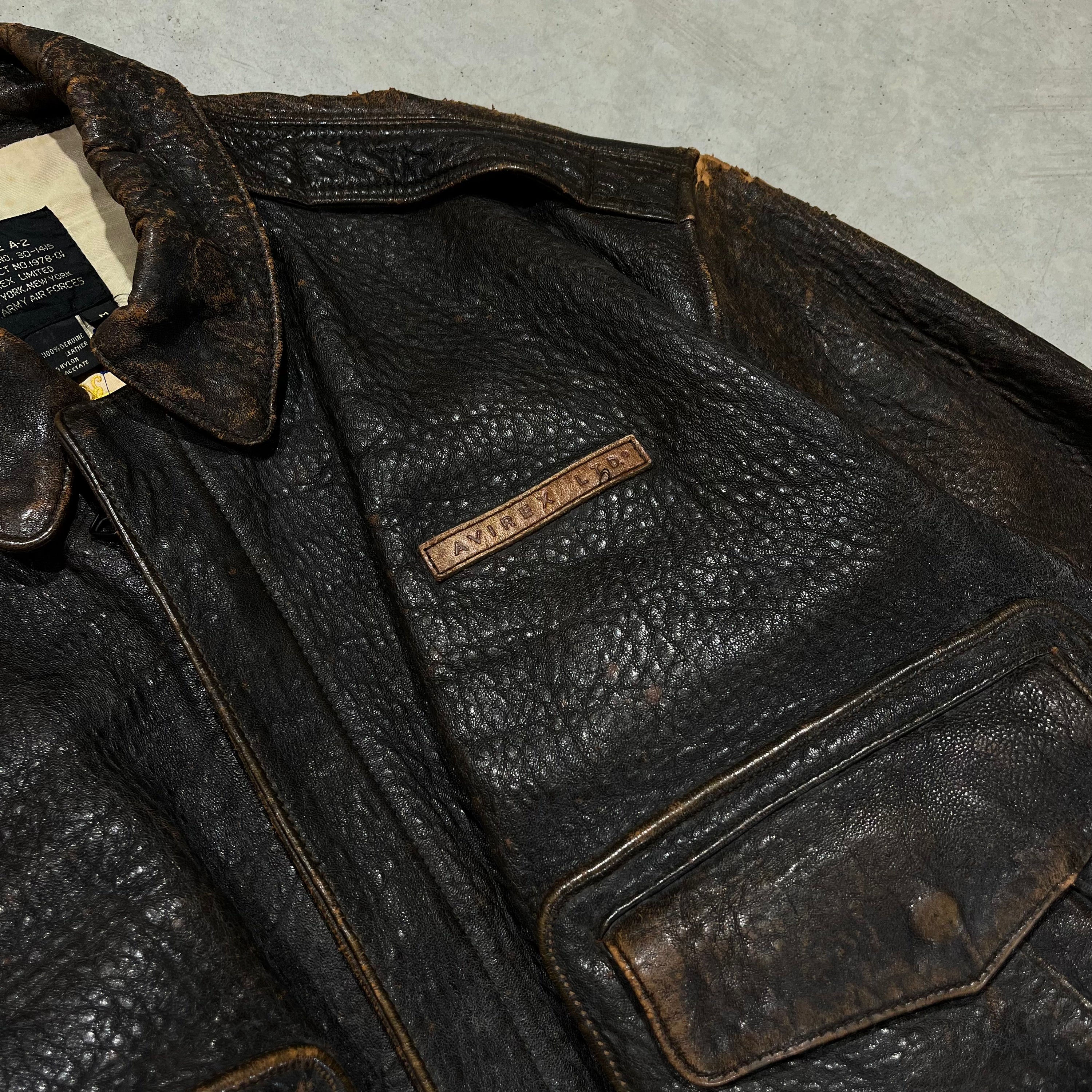 90s Avirex Leather Jacket