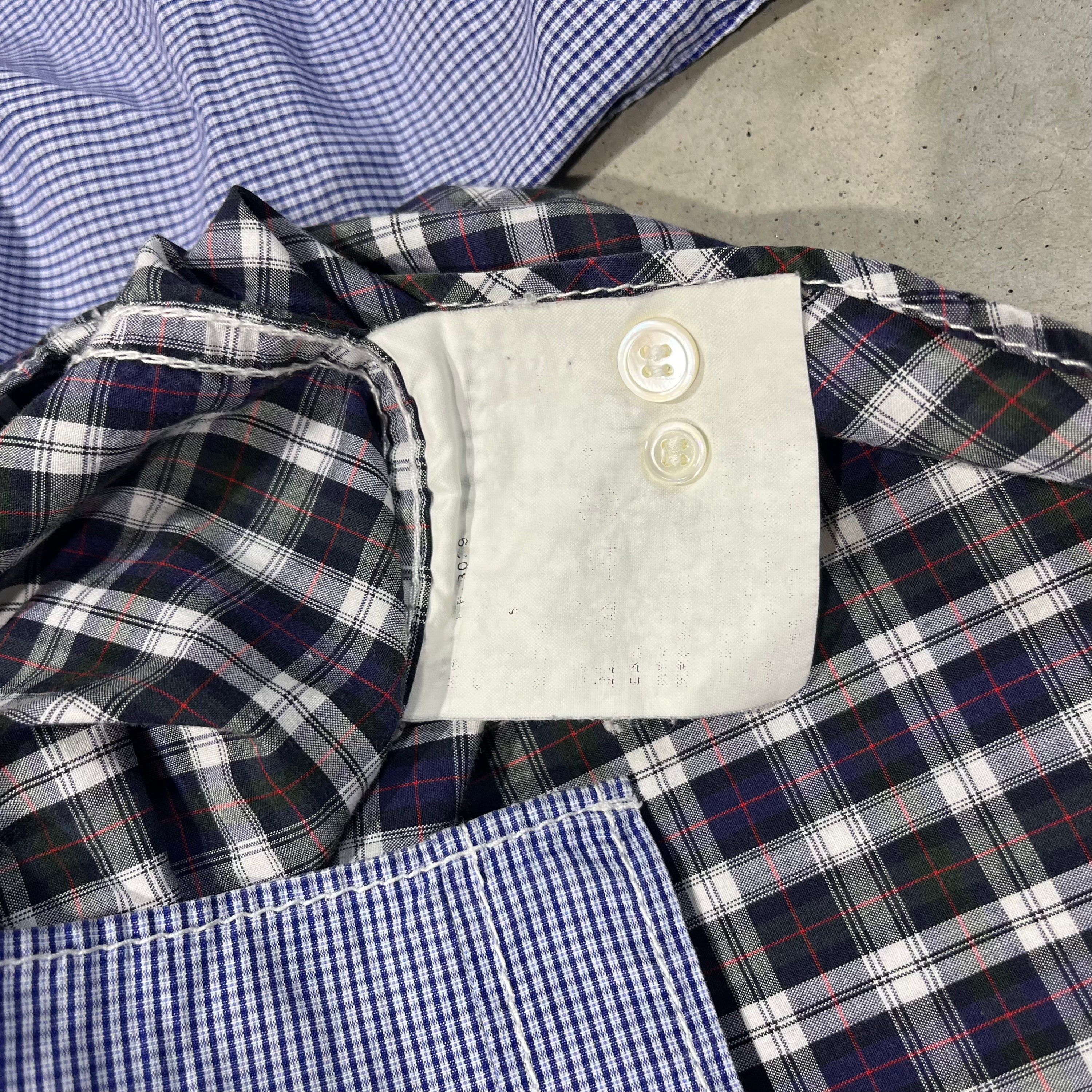 Comme Des Garcons Homme Patchwork Button Up Shirt