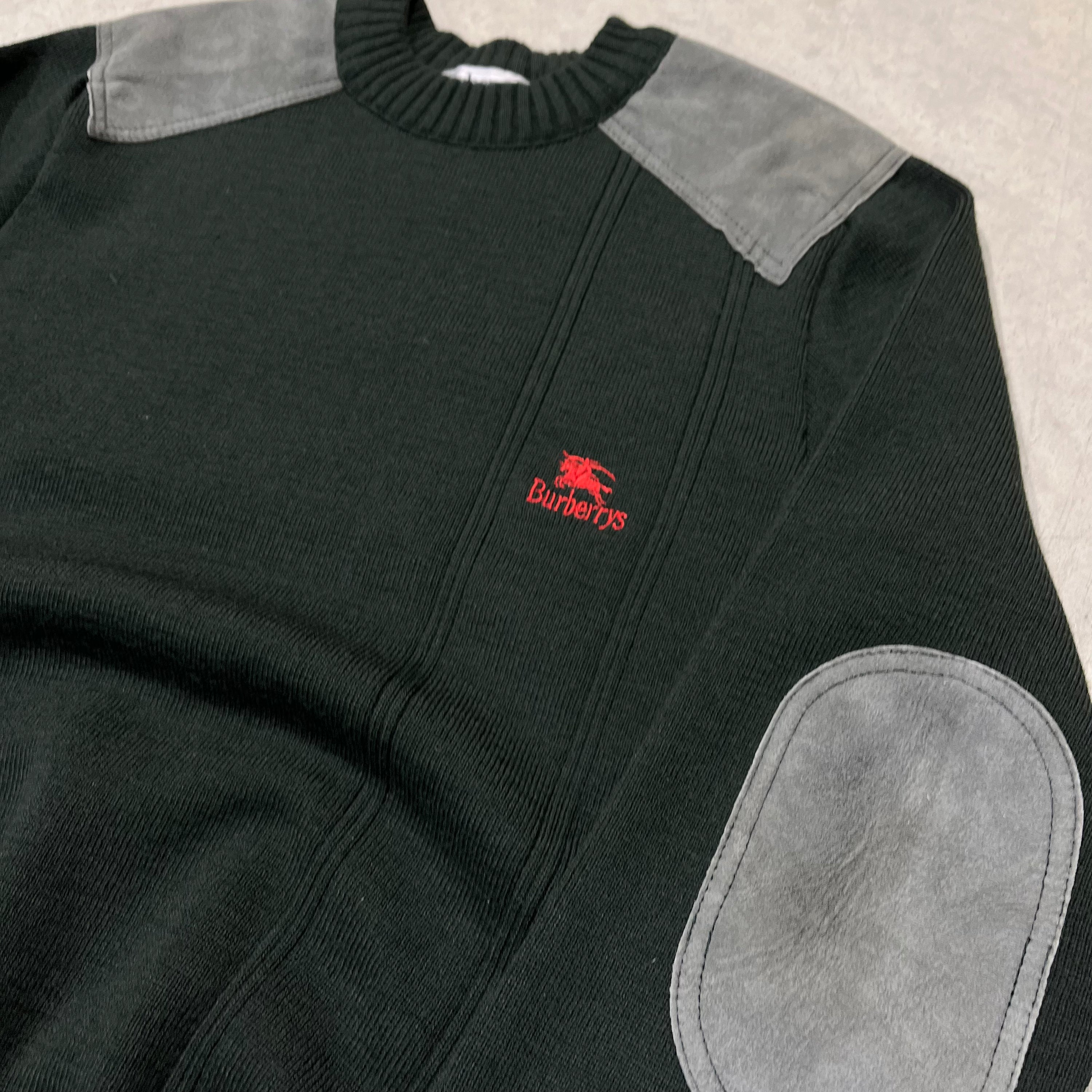 90s Burberrys Panelled Knit