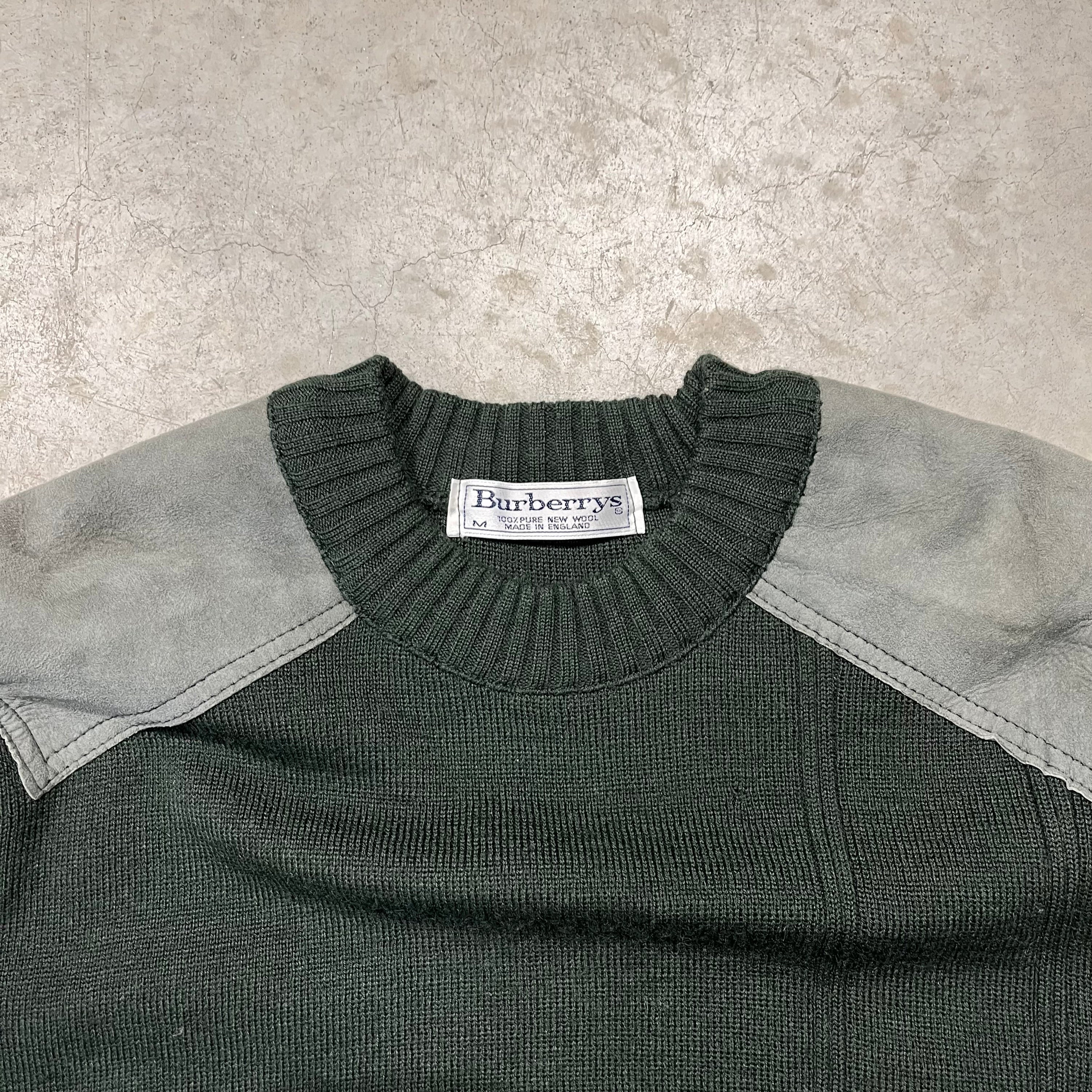 90s Burberrys Panelled Knit