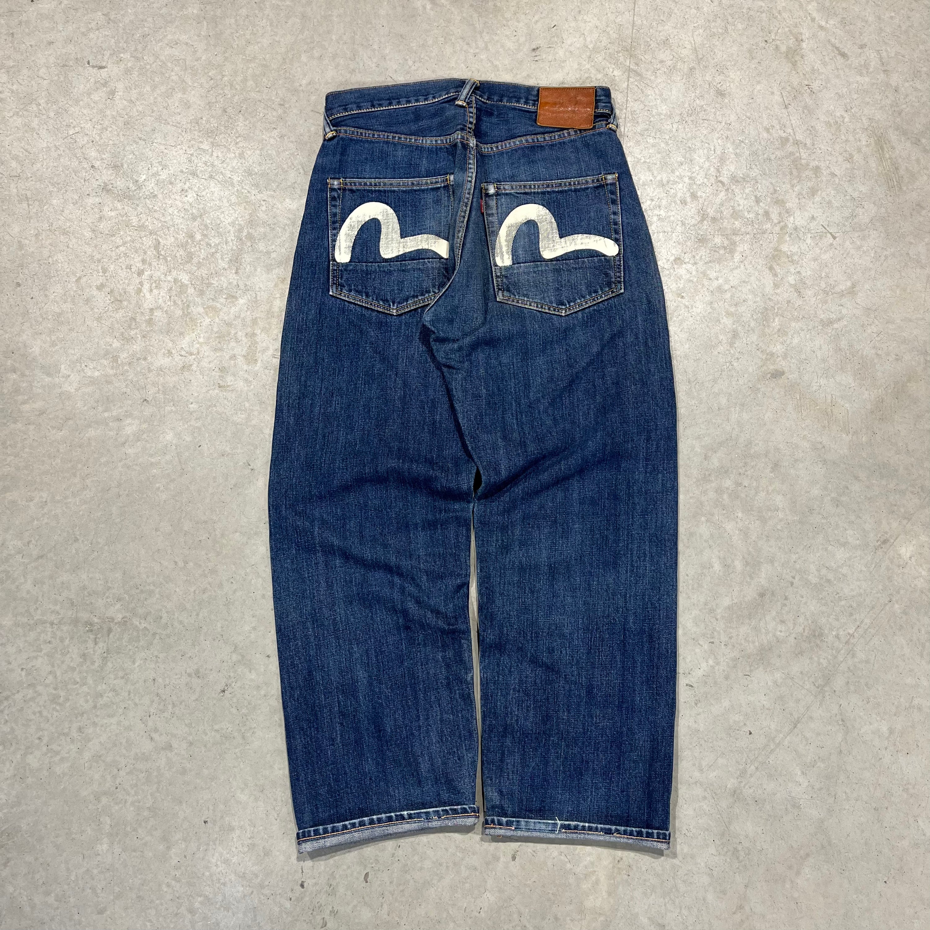 00s Evisu Selvedge Seagull Painted Jeans